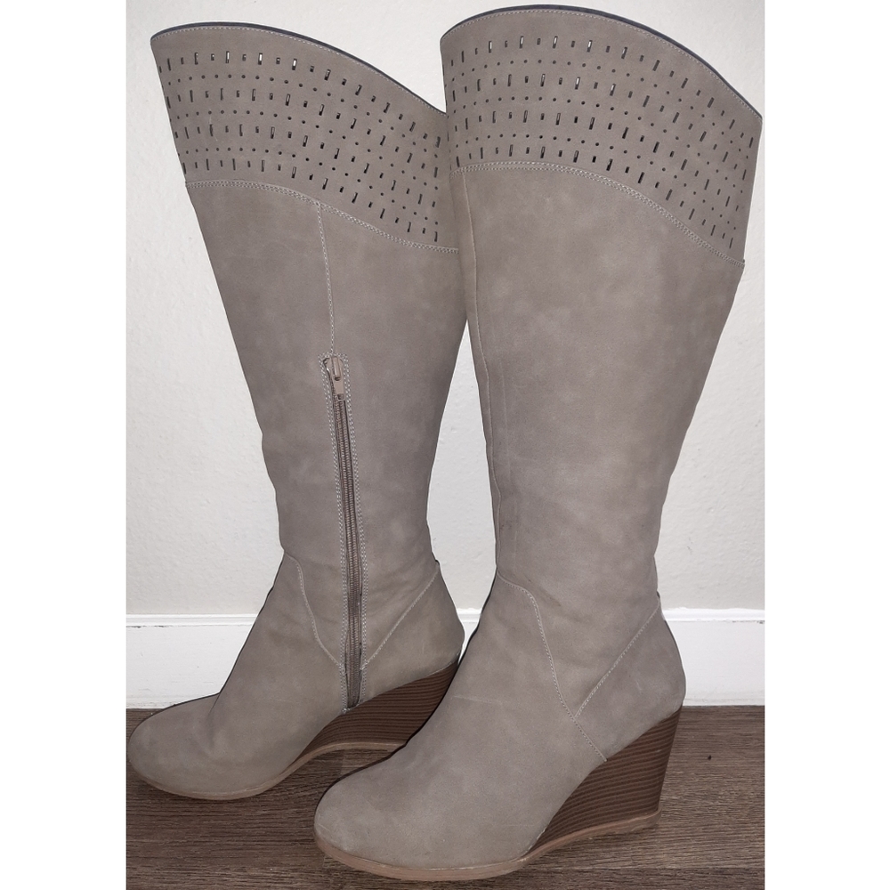 Jasmine Knee-High Wedge Boots